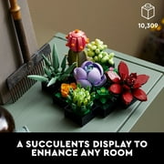 LEGO Icons Succulents, 5 Artificial Plant, Multicolor, Plastic, for Home Decor