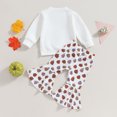 thumbnail image 3 of Okbabeha Toddler Baby Girl Thanksgiving Outfits Thankful Long Sleeve Sweatshirt Top+Flare Bell Bottom Pants Set Fall Clothes, 3 of 7