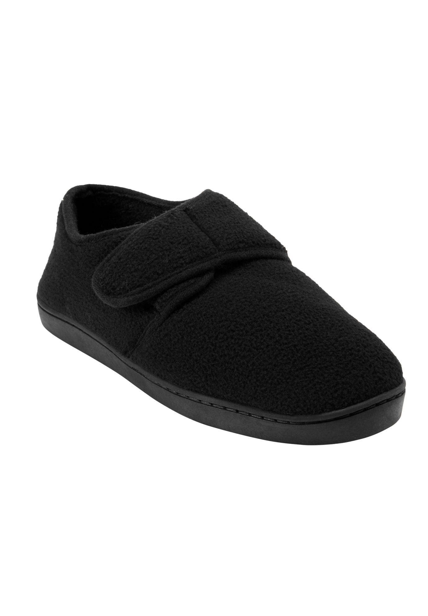 mens wide fitting slippers with velcro