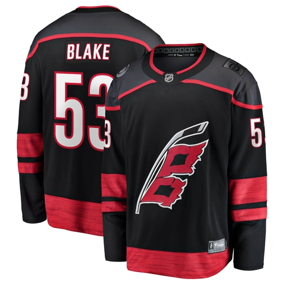 Men's Fanatics Jackson Blake Black Carolina Hurricanes Home Breakaway Jersey