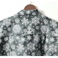 thumbnail image 6 of LA LEELA Men's Holiday Beach Holiday Short Sleeve Santa Claus Party Hawaii Holiday Shirt Hawaiian Christmas Tree Shirts for Men L Grey Snow Flakes, 6 of 6