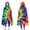 Colorful Rainbow Tie, variant on Wearable Blanket,Colorful Rainbow Tie Dye Spiral Pattern Hooded Wearable Flannel Blanket for Adults & Teens,Winter Poncho Shawl Wrap Cape Cozy Anti-Pill,50"x60"