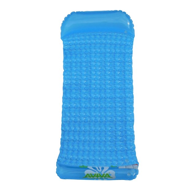 RAVE Sports Apollo Lounge One Person Inflatable Pool Lake Float Mat, Blue