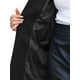 thumbnail image 5 of Abrigo de invierno para mujer con cuello con muesca, manga larga, cierre de un botón, abrigo de longitud media, exterior negro, 5 of 6