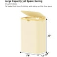 thumbnail image 4 of SpaceAid Double Laundry Hamper 2 Section with Lid and Removable Laundry Bags, 160L Clothes Basket, Beige, 4 of 7