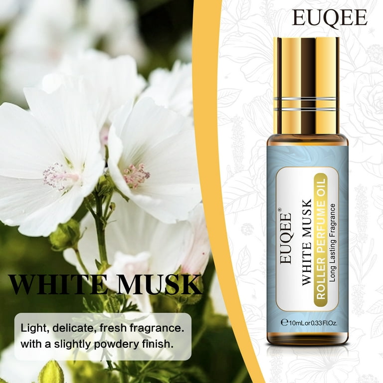 EUQEE Clean Cotton Roll-on Perfume Oil, Therapeutic Grade, Pure and Natural  for Aromatherapy, Diffuser, Soap Making, Spa Massage, Skin Care  (10ml/0.33fl.oz) 
