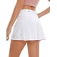 thumbnail image 1 of Falda CRZ YOGA Plisada de Tenis Blanca con Bolsillos Talle Pequeño, 1 of 5
