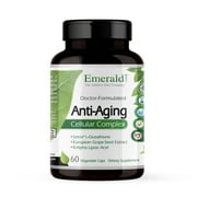 Emerald Labs Anti-Aging Complex with L-Glutathione, Resveratrol, CoQ10, R-Alpha Lipoic Acid, Meriva, Pomegranate and More - 60 Vegetable Capsules