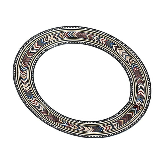 Houderco Guitar Sound Hole Cover Circular Wooden Part For Acoustic Guitar 1Set GXB09A