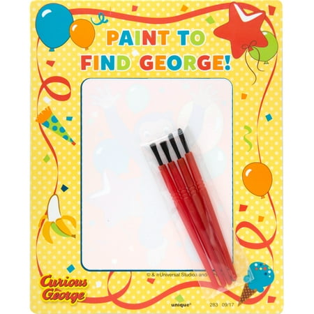 Curious George Magic Watercolor Paint Cards with Brushes, 4ct
