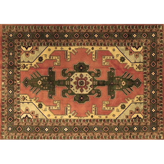 Ahgly Company Indoor Rectangle Persian Brown Traditional Area Rugs, 2' x 5'