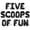 Black, variant on Letter Balloons - FIVE SCOOPS OF FUN 16" Inch Alphabet Letters Foil Mylar Balloon 5th Birthday Party Banner (Blue)