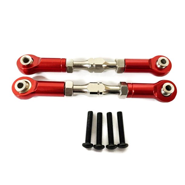 Tholdsy RCGOFFLOW-varilla de enlace de dirección, pieza de coche RC, varilla de amarre de dirección más fuerte para 1/10 LOSI Baja Rey 4WD Kits de construcción modelo Rojo