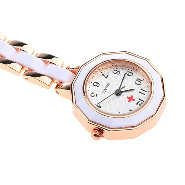Reloj Collar Pin Fob De Bolsillo Reloj Prendedor De Broche De Tunica De Paramedico Doctor Enfermera De Floral Rhinestone Salvador reloj de bolsillo Walmart en linea