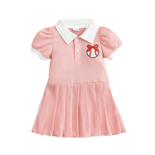 Robe de Fête pour Filles, Manches Courtes, Imprimé Dessin Animé, pour Usage Quotidien et Danse