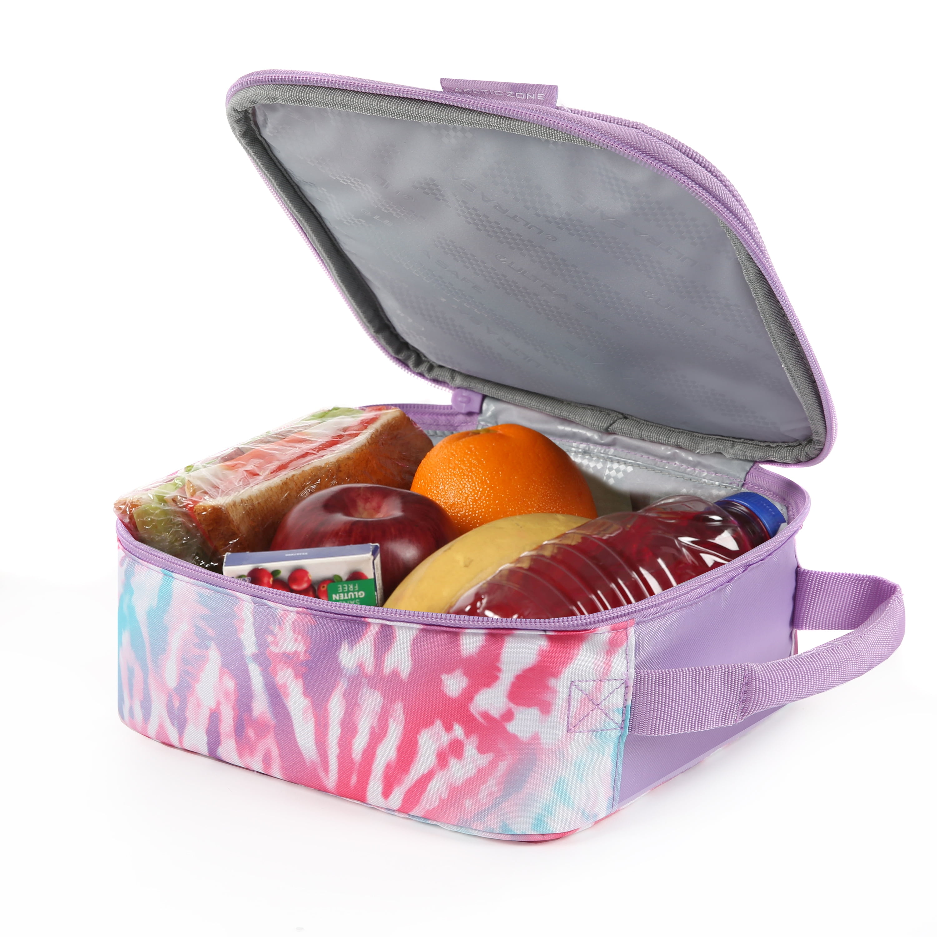 Arctic Zone Cotton Candy Tie Dye Lunchbox Combo, Includes food container, water bottle and ice pack