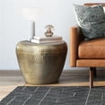 thumbnail image 3 of Simpli Home Preston 22 inch Wide Modern Industrial Metal Side Table in Antique Gold, Fully Assembled, 3 of 6