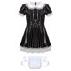 thumbnail image 5 of Vestido de sirvienta Sissy de línea A con encaje y volantes para hombre, de charol, trajes de cosplay, vestido de sirvienta con delantal, cuello de muñeca, mangas abullonadas, 5 of 5