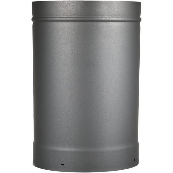 6" x 12" Black Single Wall Stove Pipe