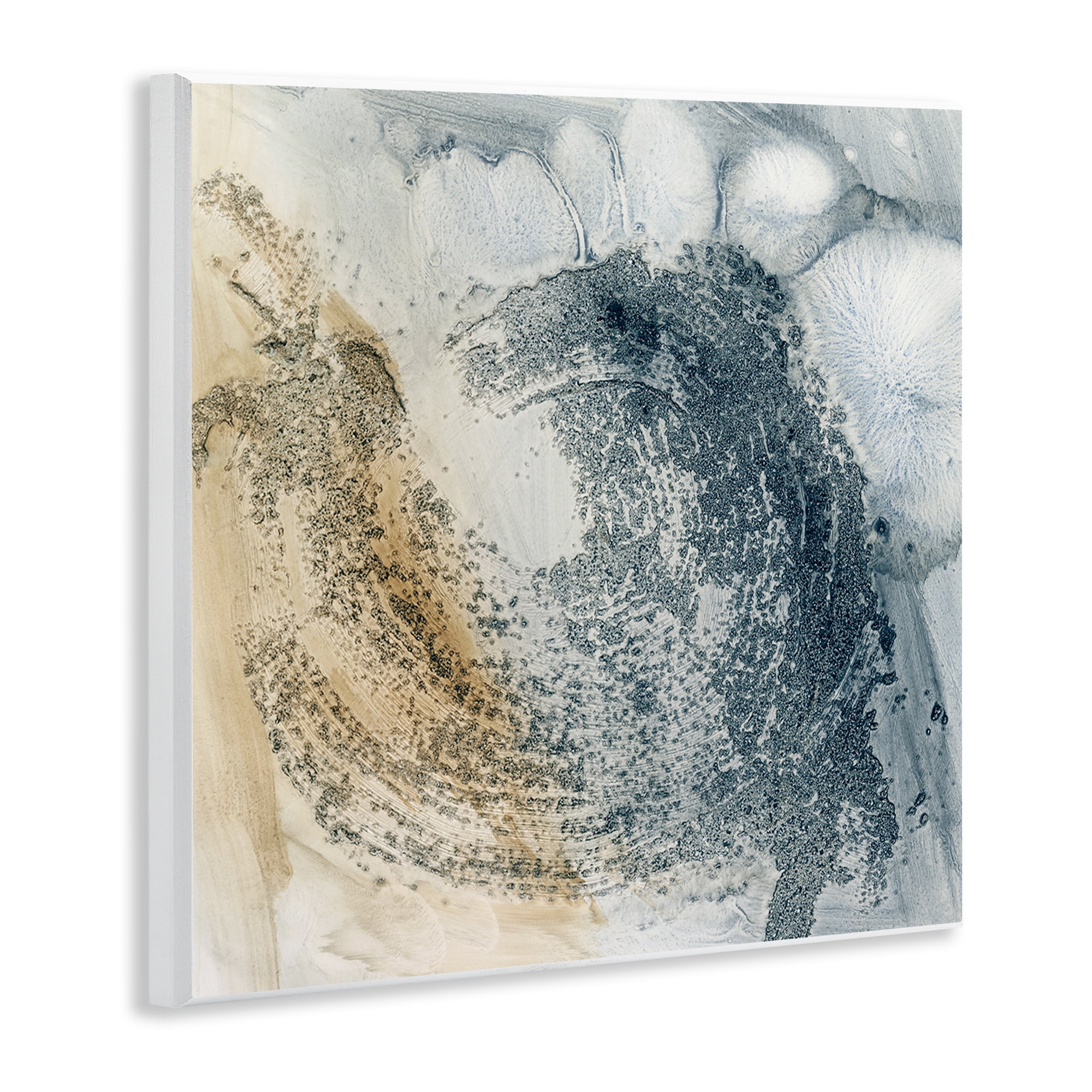 Stupell Industries Grey & Beige Paint Stroke Abstract Painting Unframed Art Print Wall Art, 12 x 12