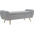 thumbnail image 7 of Teddy Storage Bench for Bedroom, Extra Long Boucle Bench for King Size Bed, Modern Upholstered End of Bed Ottoman Bench with Arms for Entryway Living Room (Grey), 7 of 7