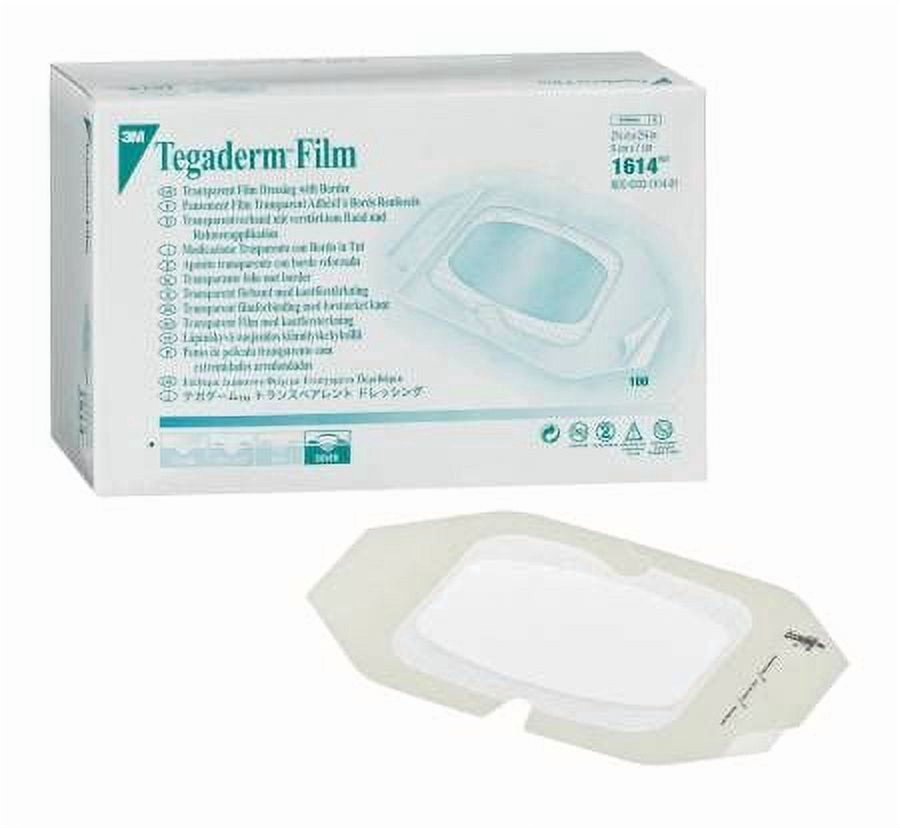 Tegaderm Transparent Adhesive Film Dressing Adhesive Bandage, Box Set with Sterile, 8" x 12", 10 Count