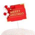 thumbnail image 5 of 6PCS Christmas Decoration Pompon Bell Cake Toppers Merry Christmas Cupcake Picks for Festival Party (Random Pattern), 5 of 5