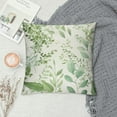 thumbnail image 2 of GOSMITH Sage Green Pillow Covers Spring Watercolor Eucalyptus Floral Pillowcase Leaf Print Throw Pillow Covers Soft Square Cushion for Home Couch Sofa Bedroom Livingroom, 2 of 5