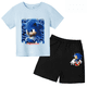 thumbnail image 3 of Nueva camiseta de Sonic para niños, conjunto de 2 piezas, camisetas casuales de manga corta de verano para niños y niñas y adolescentes, conjunto de camiseta y pantalones cortos, ropa para bebés, 3 of 5