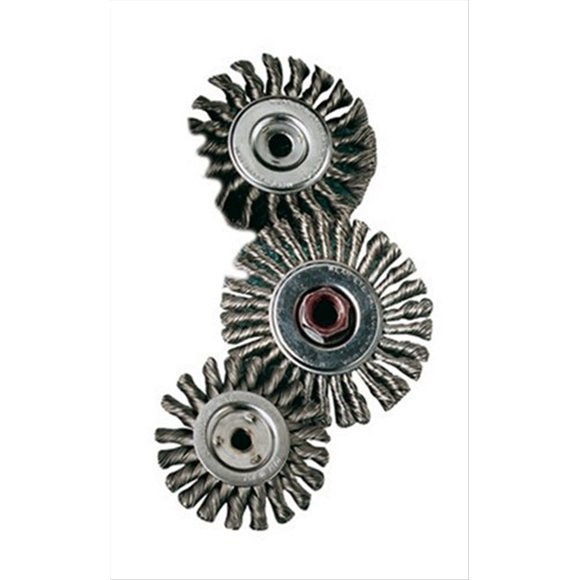 United Abrasives- SAIT B/L 6 X.016SS 5/8,1/2 Twist Knot Wire Wheel (QTY: 1), Multi, 6387