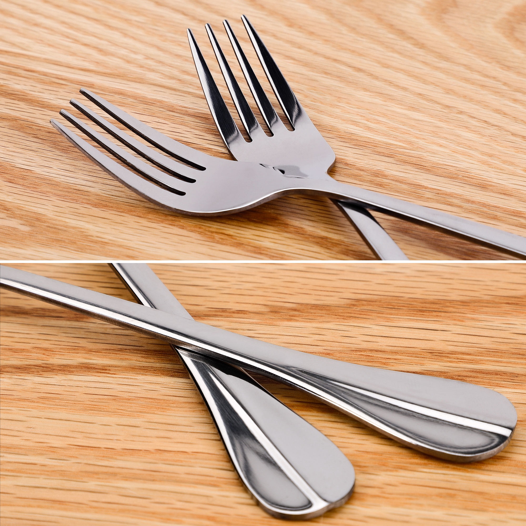 Unique Bargains Restaurant Dinner Fork Metal Serving Tableware 7" Long 8-Piece Silver