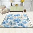 thumbnail image 3 of Coolnut Elegant Flowers Butterflies Lightweight Area Rugs Carpet Mats Floor Rug Home Decor for Kids Room Living Room, 80"x 58", 3 of 6