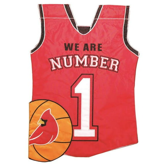 13 x 18 in. Double Applique Louisville Polyester Garden Flag