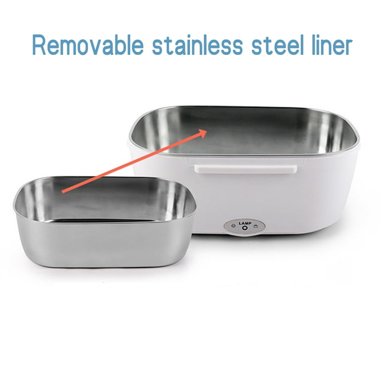 Heating Lunch Box Stainless Steel Kids Food Warmer Bento Storage EU Plug