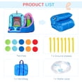 thumbnail image 6 of Outsunny 5-in-1 Water Slide Kids Inflatable Bounce House Narwhals Theme Water Park Includes Slide Trampoline Pool Cannon Climbing Wall with Carry Bag, Repair Patches without Air Blower, 6 of 9