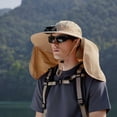 thumbnail image 3 of Solar Fan Bucket Hat for Men Women UPF50+ Sun Wide Brim Outdoor Sports Summer Fishing Hat with Technology Rain Hat Leopard Hat Bucket Hat Children Bucket Hat Blue Men's Hat Black Jungle Hat Men, 3 of 5