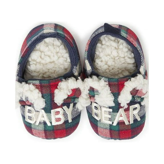 Dearfoams Cozy Comfort Baby Bear Closedback Slippers SIZE 5-6 Months