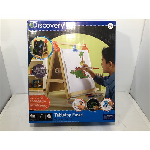 DISCOVERY KIDS 3in1 Tabletop Dry Erase Chalkboard Painting Art Easel