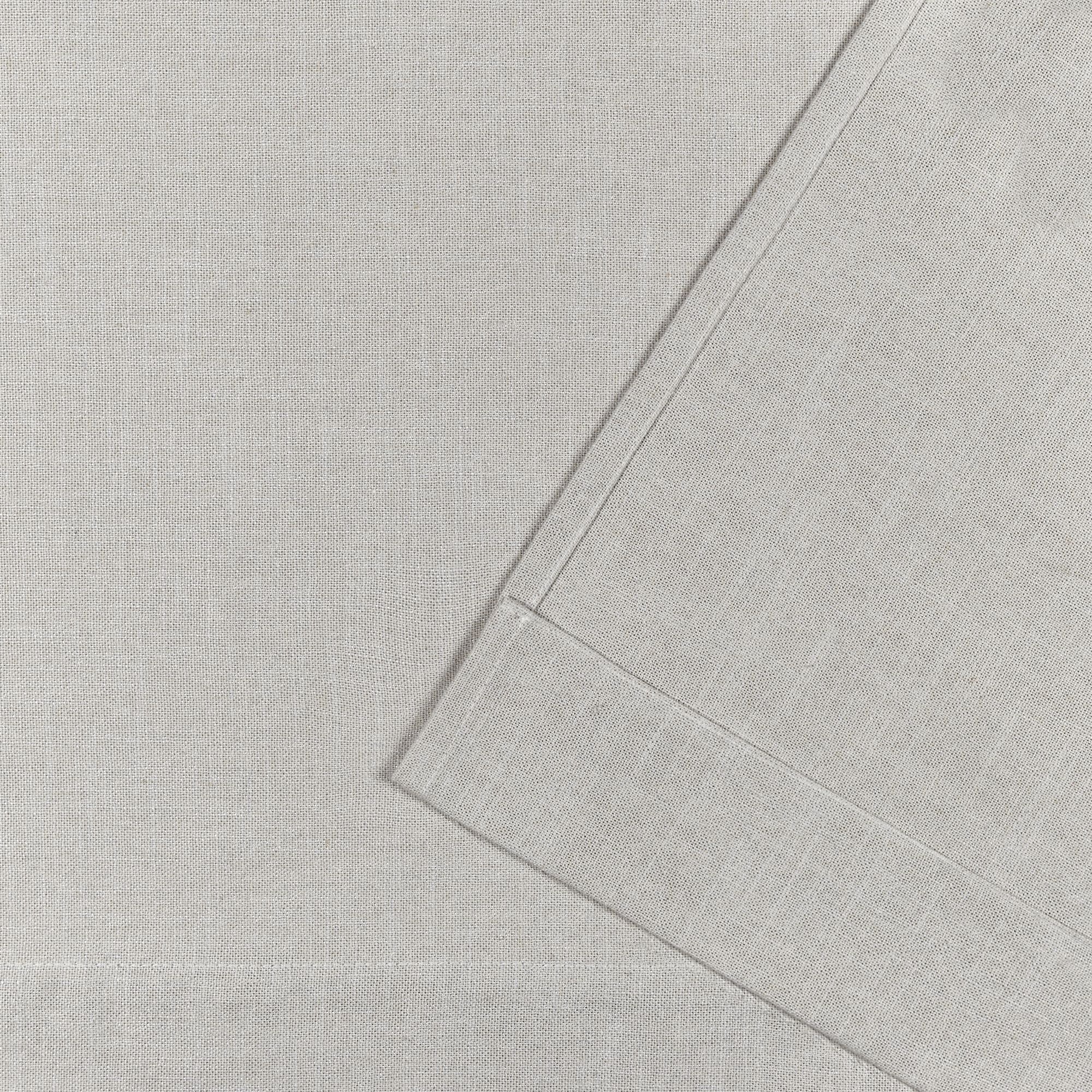 Nicole Miller New York Peterson Cotton Blend Tuxedo Tab Top Light Filtering Curtain Panels, 54"x 84", Silver, Set of 2