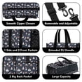 thumbnail image 3 of Teacher Tote Bag,Dark Princess Castle Pattern Teacher Utility Tote Bag,Large Work Tote Bags for Women with Multiple Pockets,Top Zipper Closure,13.8x10.6x6.7 Inch, 3 of 5
