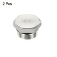 thumbnail image 3 of Uxcell M16x1.5 Male Plug Stainless Steel Thread Hex Head Socket Pipe Fitting with Sealing Rubber Ring 2 Pack, 3 of 5