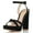 Black, variant on Women Elegant Open Toe Chunky Block High Heel Sandals Ankle Buckle Straps Platform Pumps Wedding Dress Shoes Size 14 Dark Blue