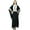 Black & White, variant on Bimba Women's Muslim Jilbab Rayon Maxi Abaya Gown Nun Style Kimono Kaftan Dress
