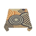 thumbnail image 4 of YFYANG Square Polyester Table Cloth, 54" x 54" Reusable Table Cover Kitchen Dining Room Vintage Abstract Circular Texture Decorative Tablecloths for Tables of 2-4 People, 4 of 8