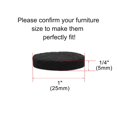 thumbnail image 2 of 100 piezas de almohadillas de fieltro para muebles redondas de 1" antideslizantes para reducir el ruido de las patas de las sillas en negro, 2 of 7