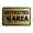 Brushed Gold, variant on Classic Framed Restricted Area Sign (Brushed Silver) - Small