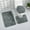Gray, variant on EazyTech 3-Piece Plush Bath Rug Set Super Absorbent Non-Slip Bathroom Mat, Toilet Lid Cover ,U Shape Contour Mat with PVC Backing