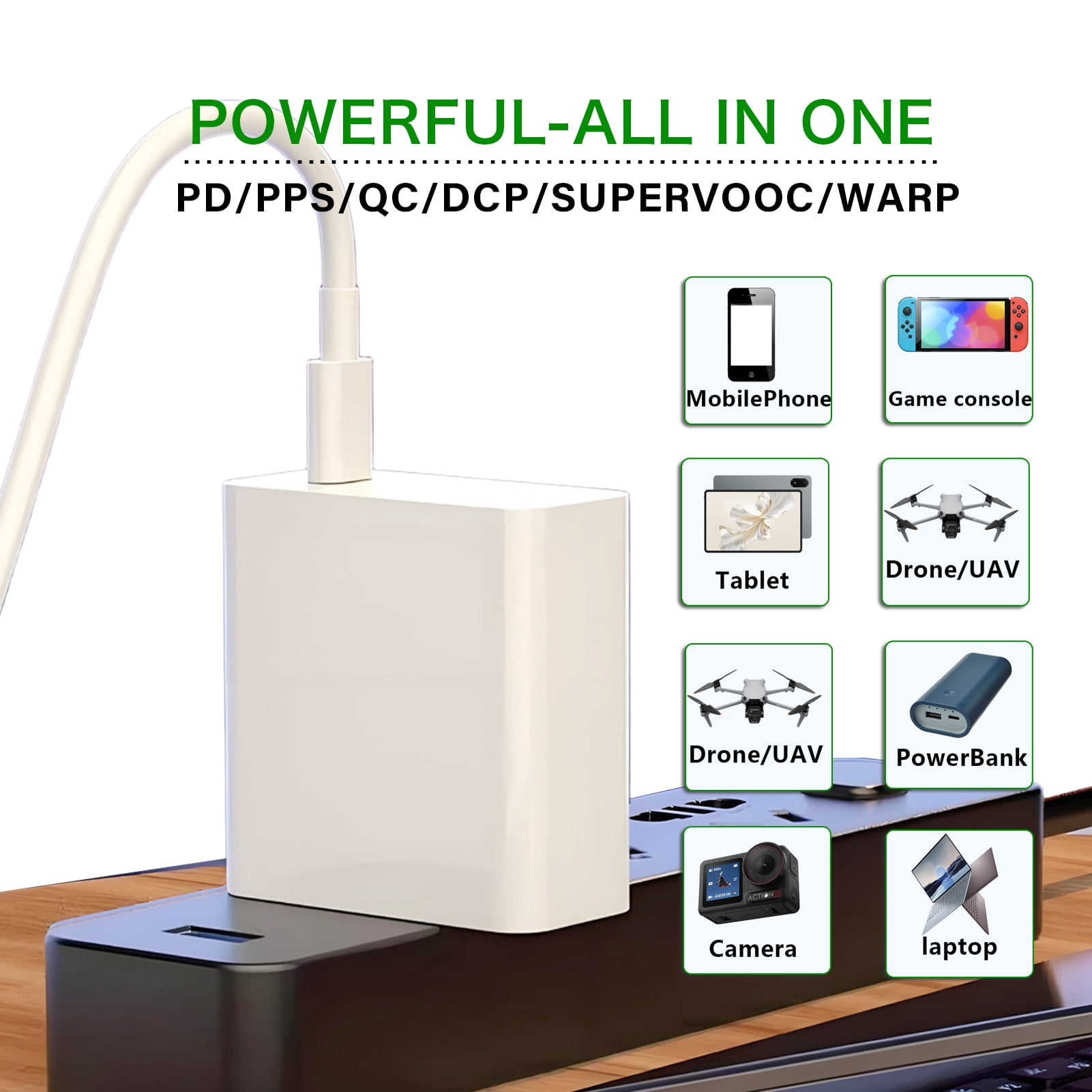 PD65W USB C charger with cable 2m for APPLE iPhone 17 16 15 macbook iPad iPods watch wall charger PPS for Samsung S25 tablet laptop travel adapter SuperVooc fast charger for OnePlus OPPO Realme