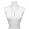 thumbnail image 3 of Delight Jewelry Silvertone Wide Lime Green Zebra Print Band Spinner Silver tone Elegant Infinity Lariat Necklace, 3 of 4