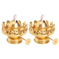 thumbnail image 1 of ColoMX 2pcs Lámpara de queroseno Regulador de metal base Vintage Accesorios de lámparas de aceite de vidrio, 1 of 8